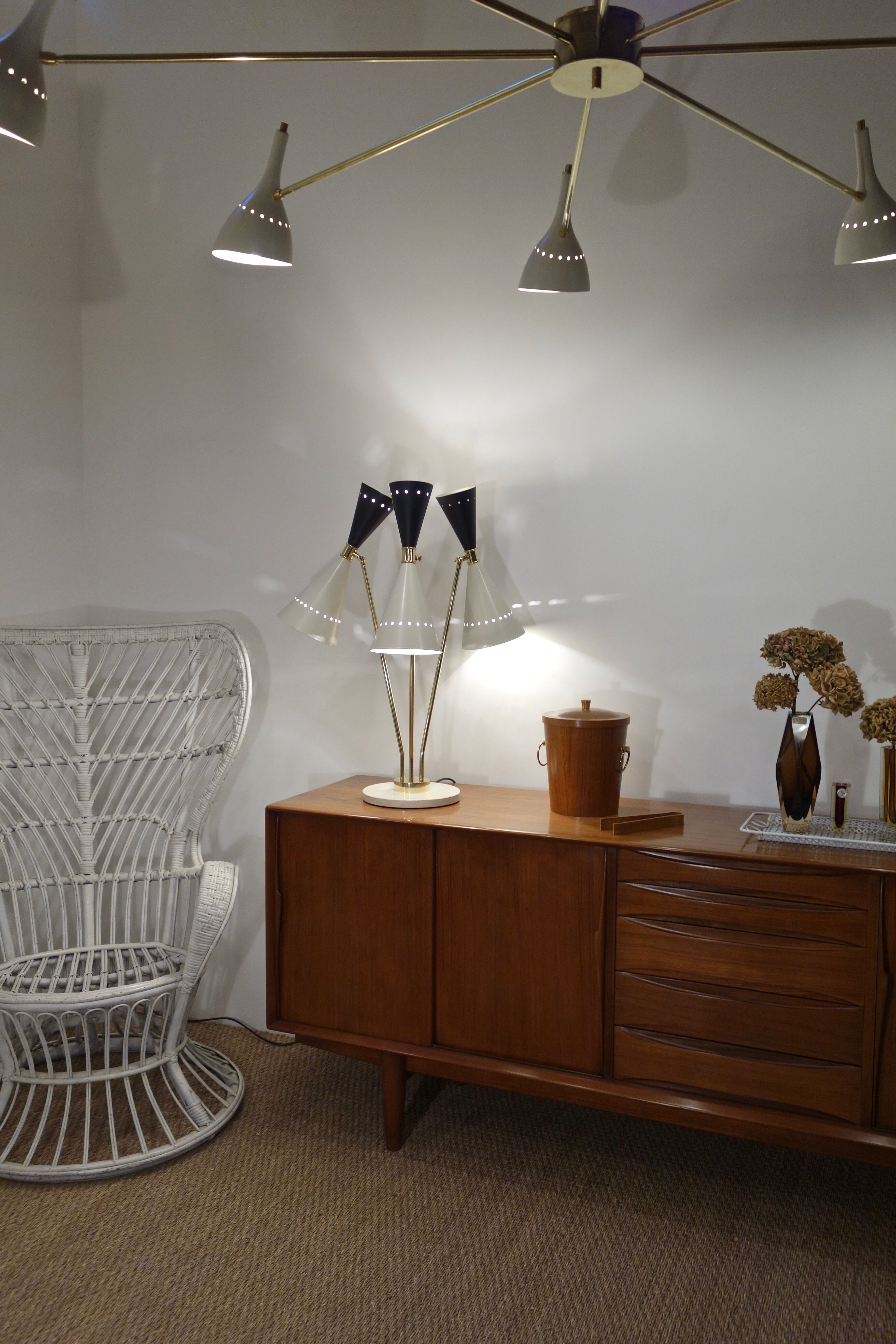 Modern Italian chandelier 1950's style