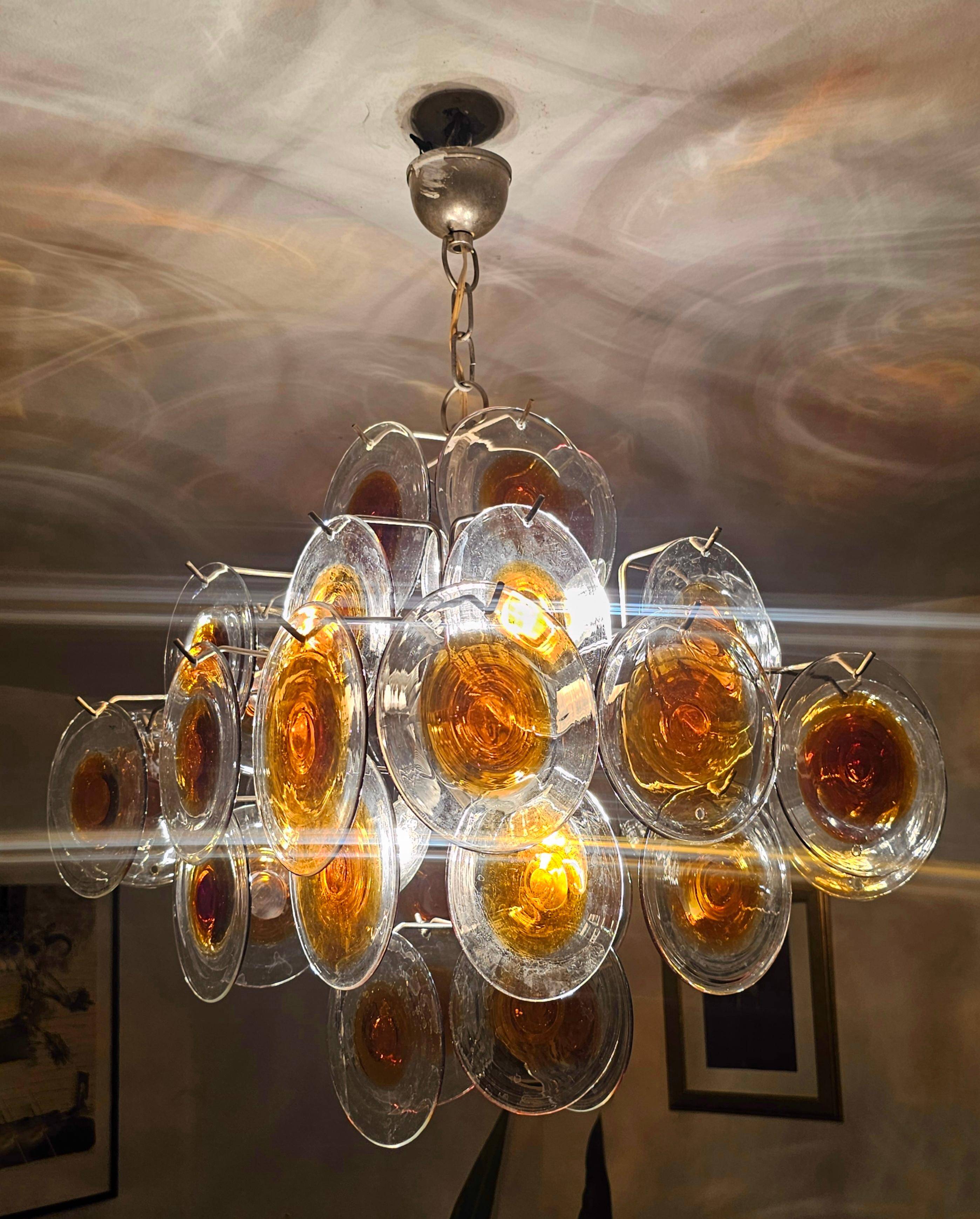 Glass pendant by Gino Vistosi, Mid-Century Modern style