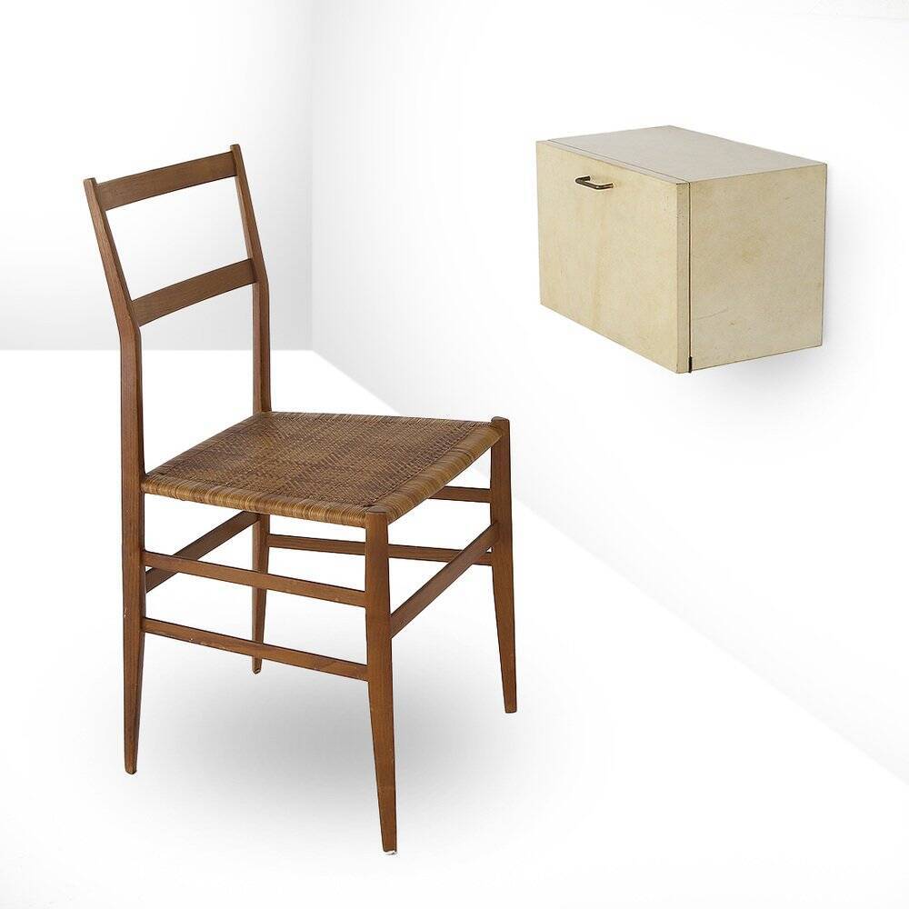 Wall-mounted cabinet parchment, 1950s