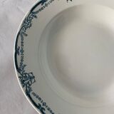 Service 20 plates and 3 dishes blue earthenware Vaucluse U-C Sarreguemines Digoin