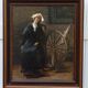Early 19th-Century Portrait of a Woman and a Spinning Wheel