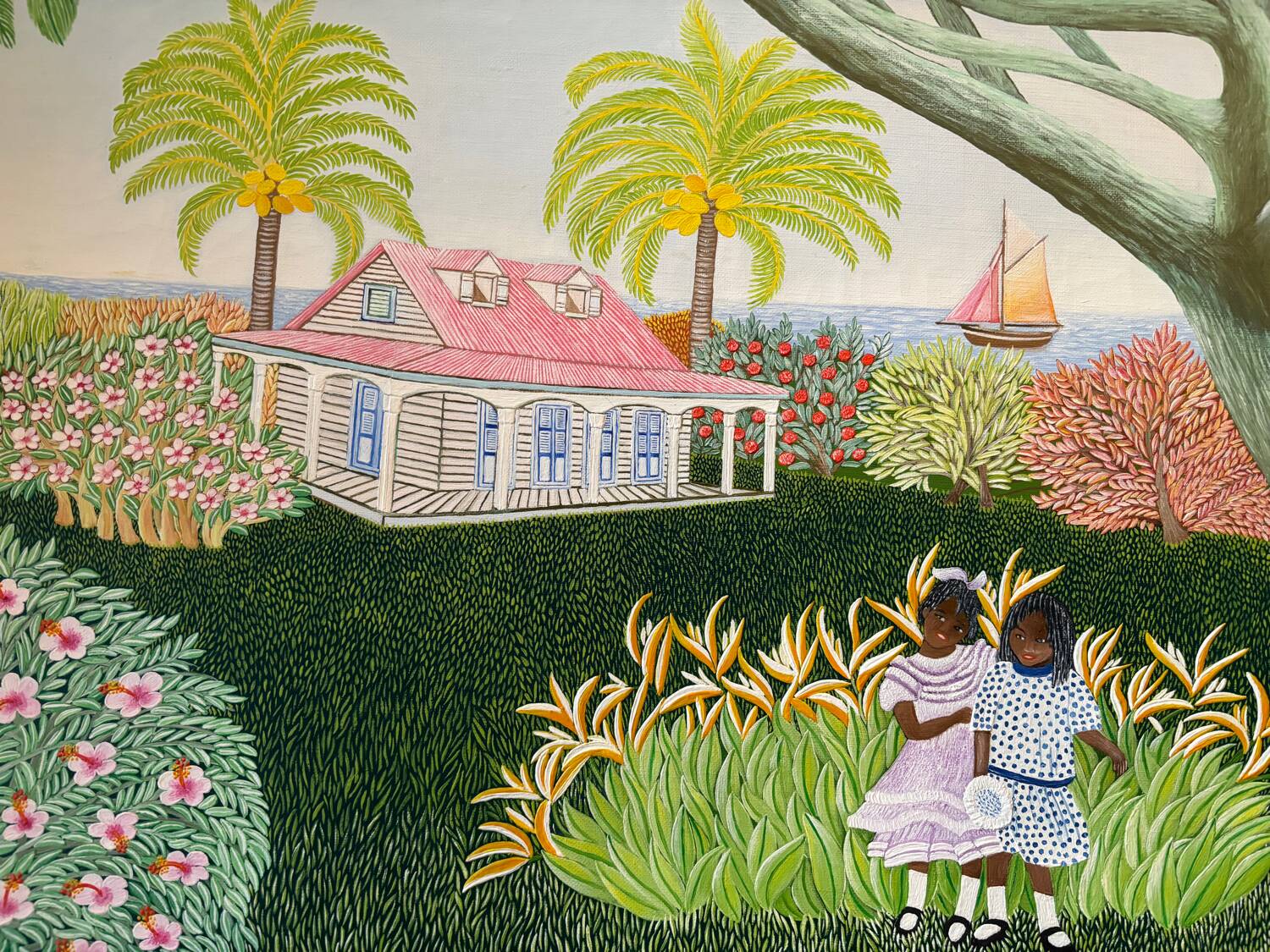 Children in the 20th century school garden