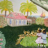 Children in the 20th century school garden