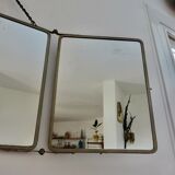 Triptych barber mirror 68x28cm