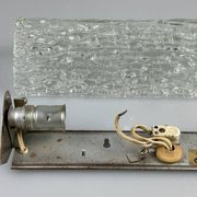 Lampe murale des années 60 et 70, éclairage de miroir, Allemagne, verre glacé, Space Age Design