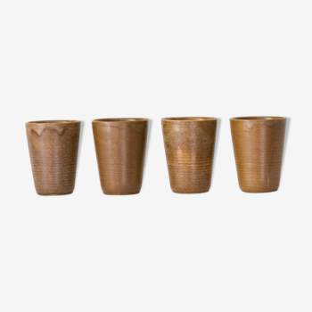 Set of 4 cups in Digoin sandstone