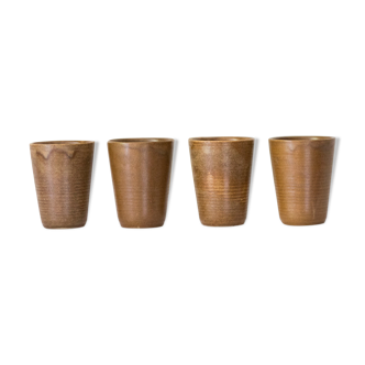 Set of 4 cups in Digoin sandstone