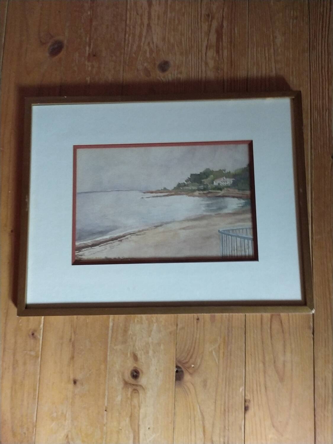 Aquarelle "Plage de la Garoupe Antibes"
