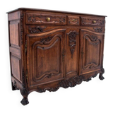 Commode ancienne sur pattes de lion, Europe occidentale, vers 1880. Après rénovation.