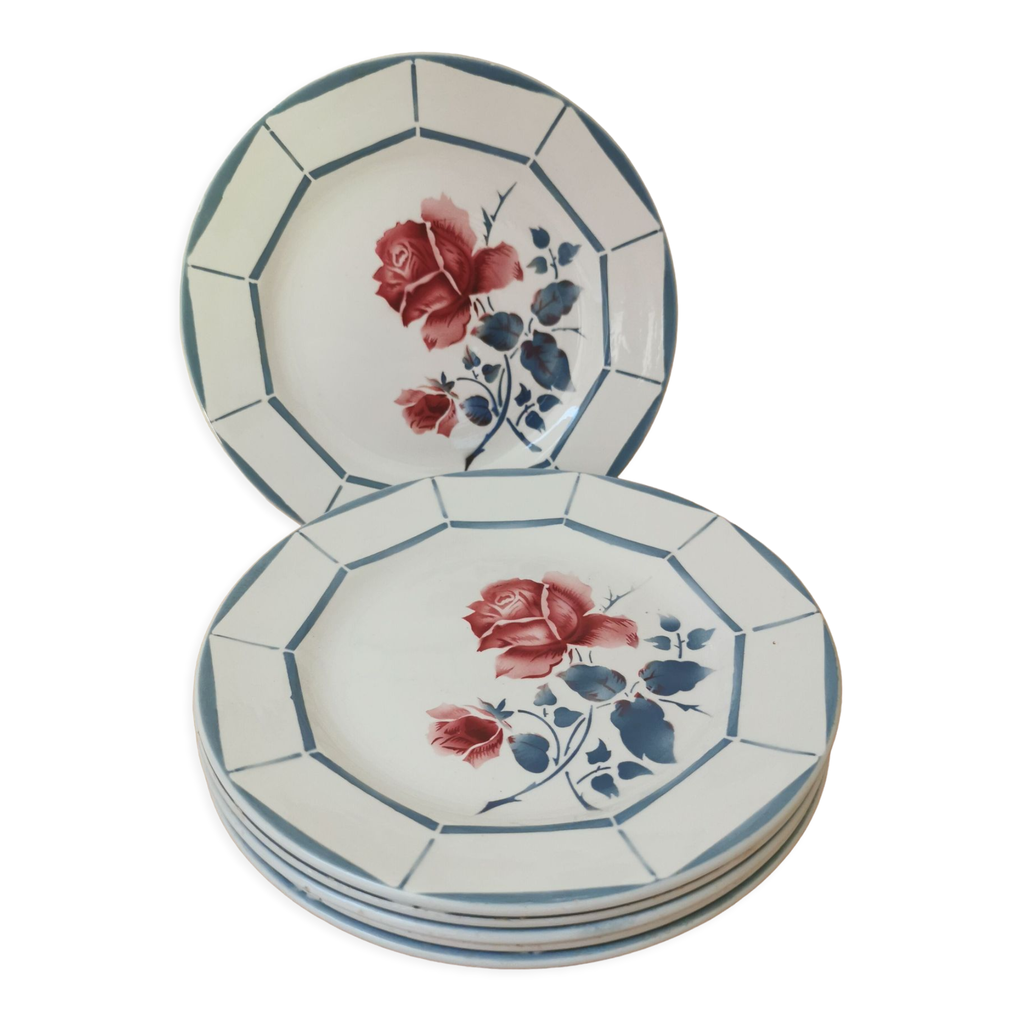 Retro plates Digoin Malmaison