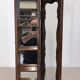 Louis XV style wall display cabinet in walnut, France mid-20th century.