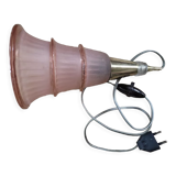 Walkaround lampshade glass paste pink old vintage flea