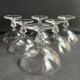 6 coupes à champagne – cristal uni taillé