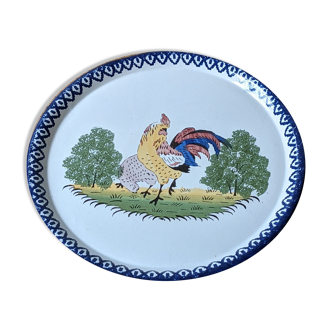 Flat round rooster