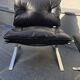 Pair of leather armchairs "Joker" by Olivier Mourgue for Aireborne 1964