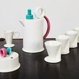 Marco Zanini Ceramic Coffee Set Hollywood Collection for Flavia Montelupe Italy 1980s