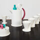 Marco Zanini Ceramic Coffee Set Hollywood Collection for Flavia Montelupe Italy 1980s