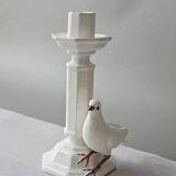 Vintage Costa Italy white ceramic candle holder - 1950s