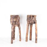Pair of wooden side tables
