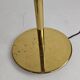 Italian floor lamp with pink Murano glass and brass foot