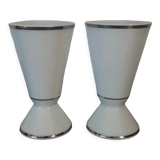 Pair of mazagrans in Sologne porcelain