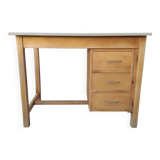 Vintage desk in beech and oak 60s