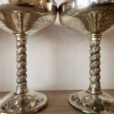 Set of 4 vintage silver dessert bowls – Made in Spain – 1960s