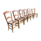 6 chaises anciennes paillées en fruitier