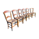 6 old mulched chairs in fruitier