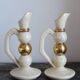 Pair of designer candle holders