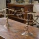 Pair of brass and copper candlesticks 1950s