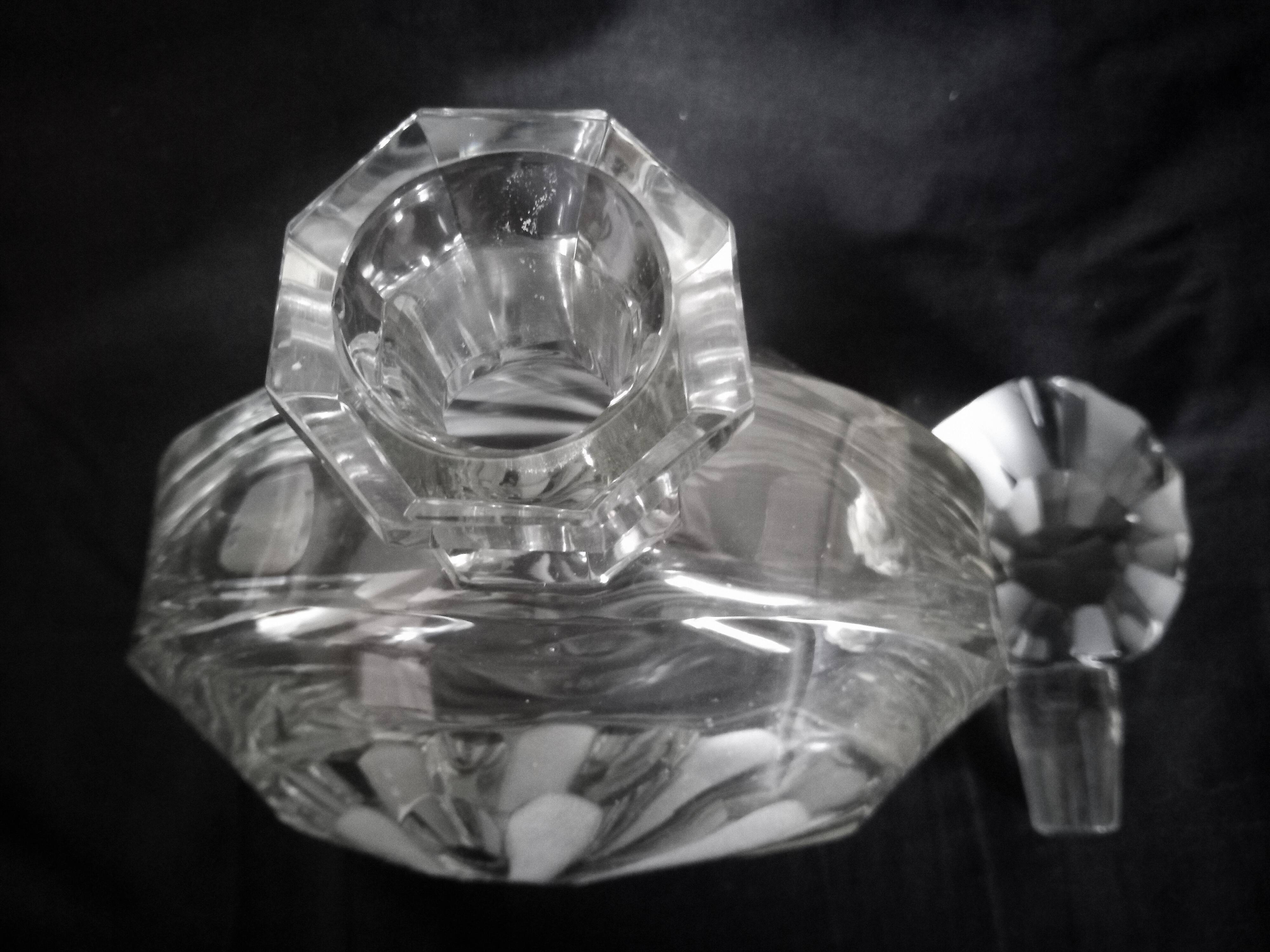 Large Art Deco crystal spirit decanter