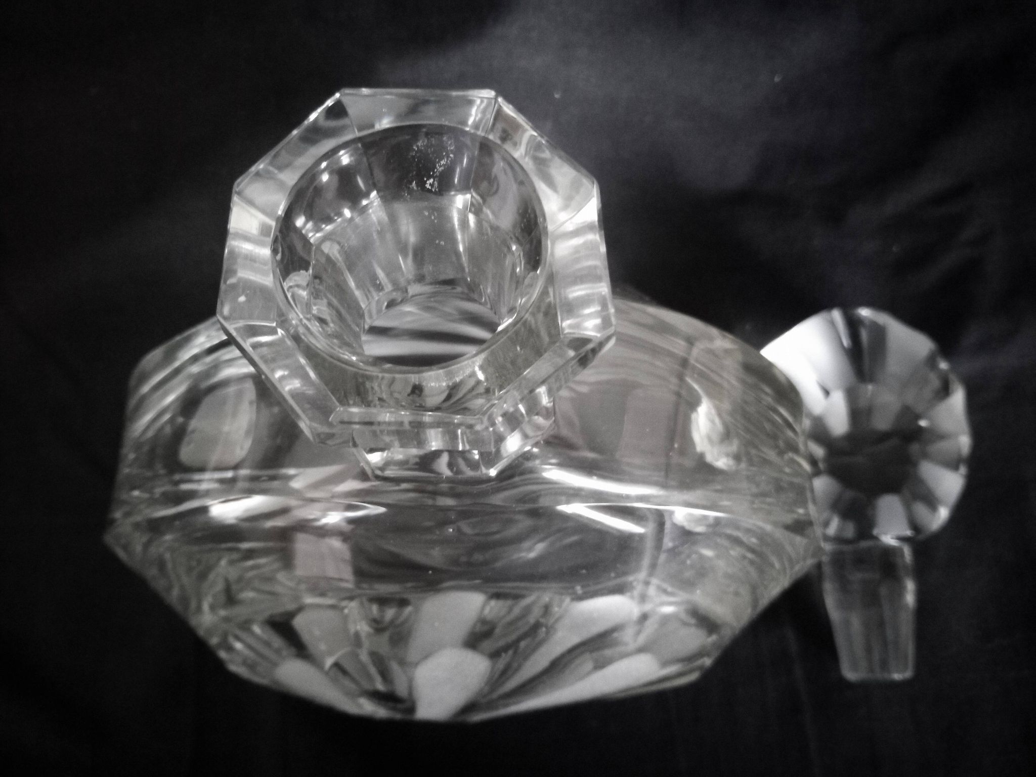 Large Art Deco crystal spirit decanter