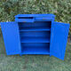 Commode bois peint bleu Majorelle