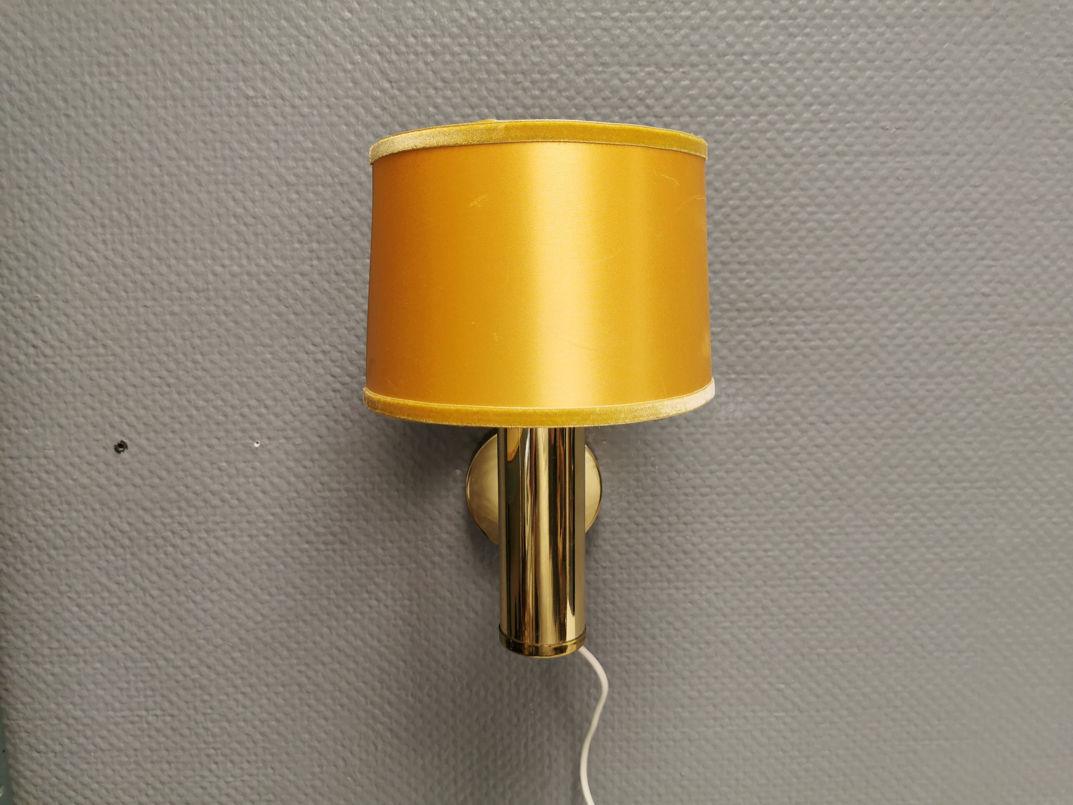 Stylish wall lamp in brass from MS lightning Denmark 1970-80s
