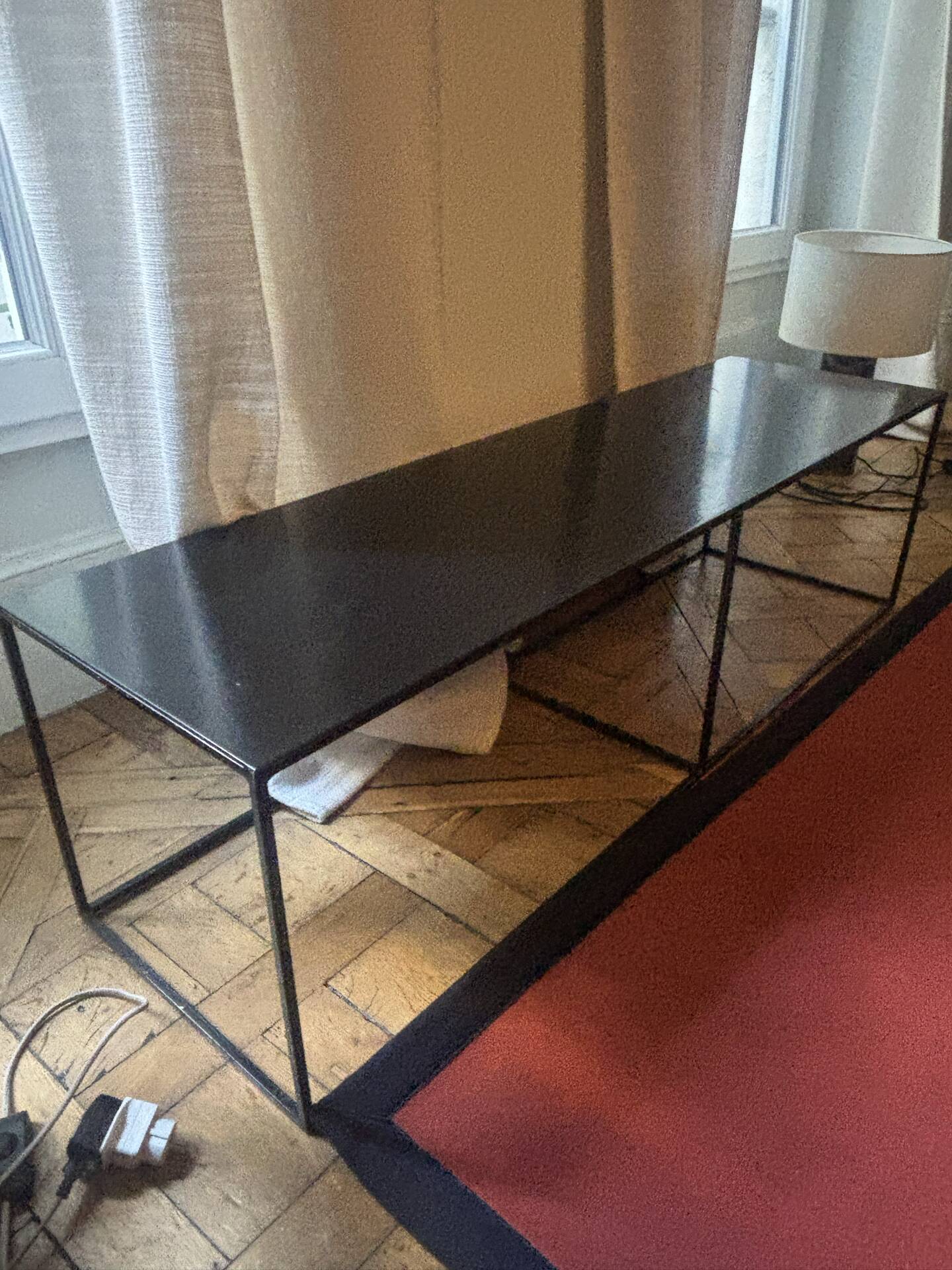 Black metal coffee table AM.PM model Romy