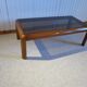 Cherry and glass coffee table