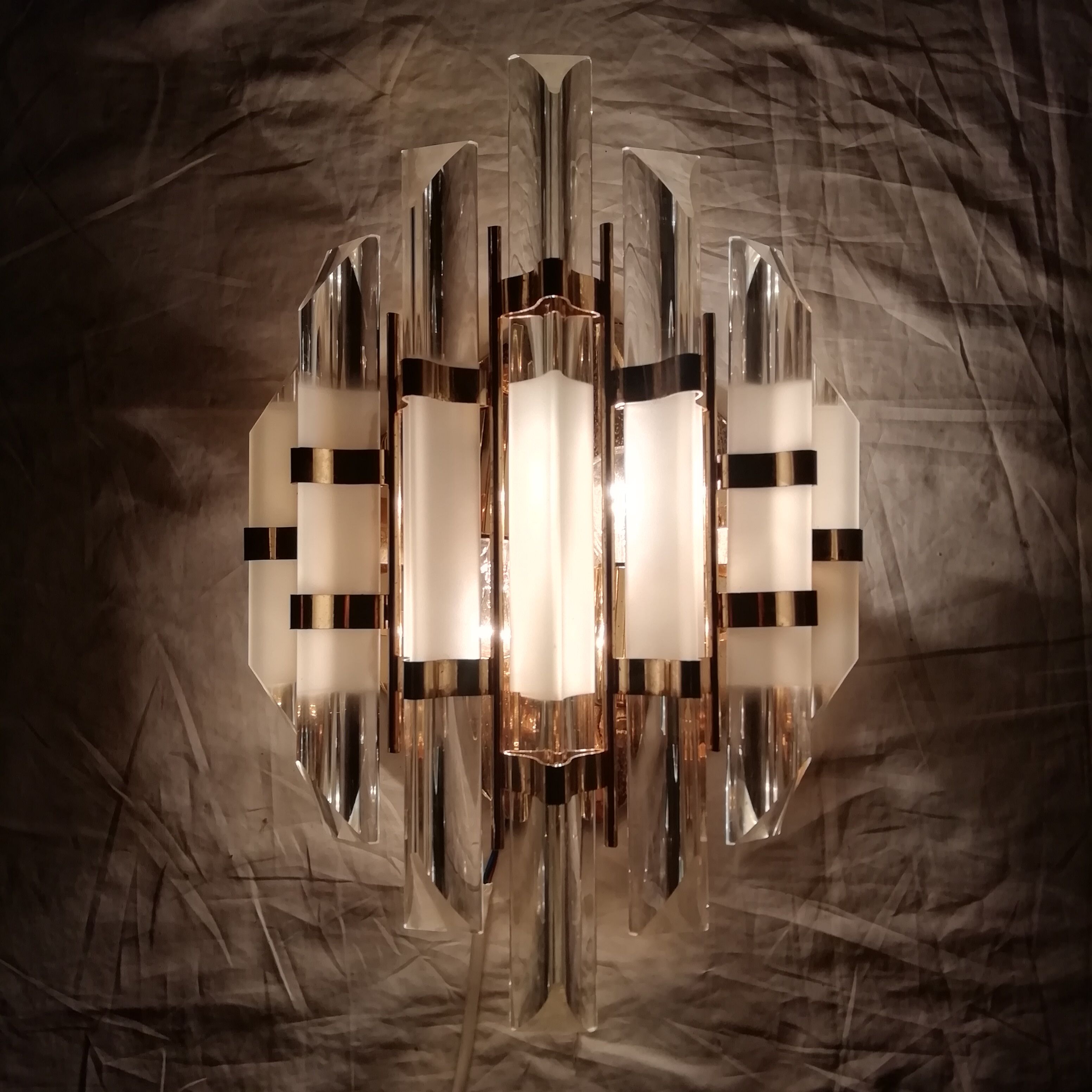 Glass wall sconce "Paolo Venini". 1970s