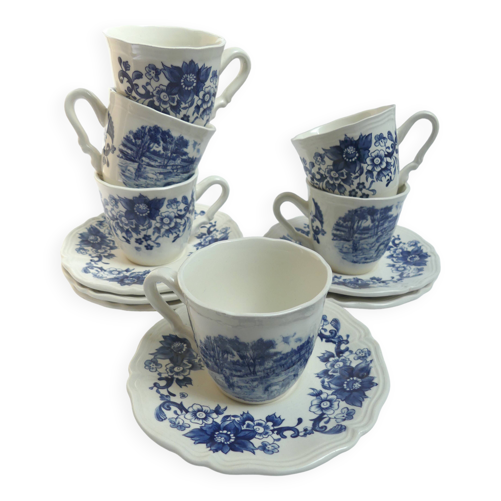 Tasses à café Sarreguemines Derby