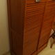 Radia vintage oak double curtain binder cabinet
