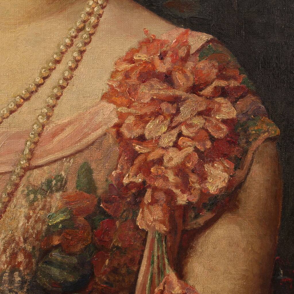 Portrait of a lady signed Angelo Garino and dated 1931