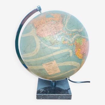 Luminous terrestrial globe 1930 Perrina