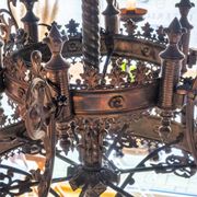 Large Antique Metal Chandelier
