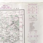 Carte vintage Angers 73x55cm