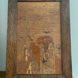 Set of two vintage Alsace wooden frames signed Boll