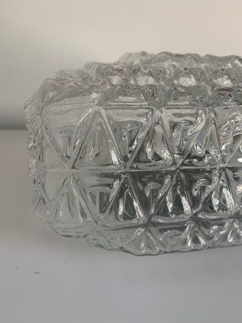 Chisled glass ceiling light