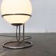 Lampe boule sur pied en verre et chrome Space Age