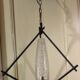 Pair of chandeliers Lunel design pendant lamps 1950s
