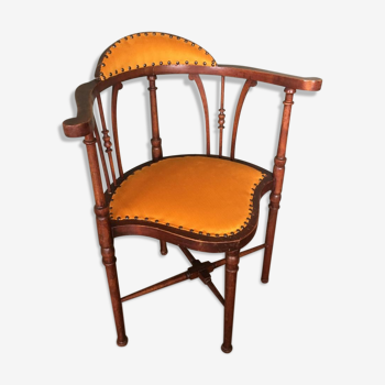 Chaise d'appoint art nouveau en acajou 1910s