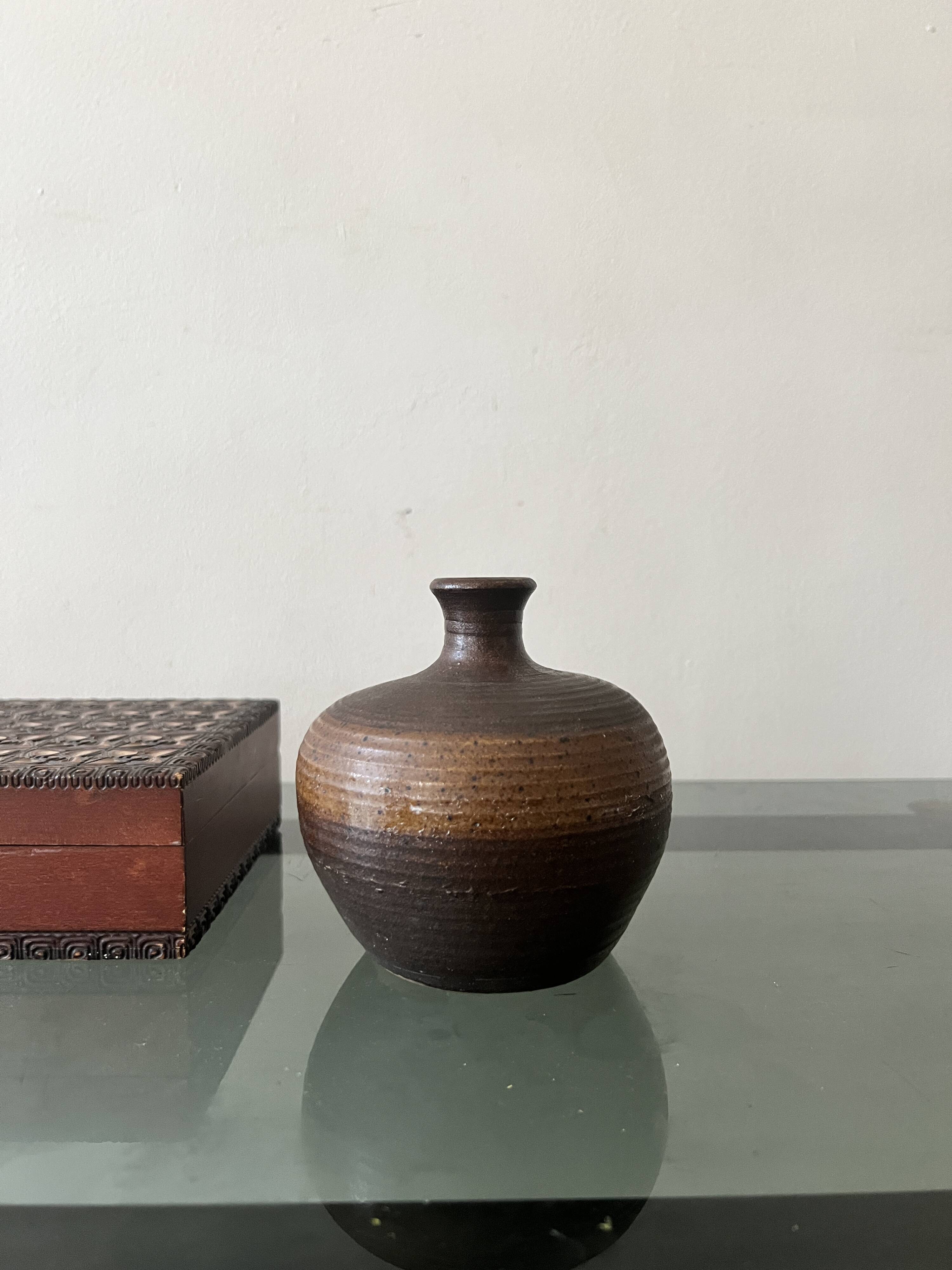 Glazed stoneware neck vase, France 1950